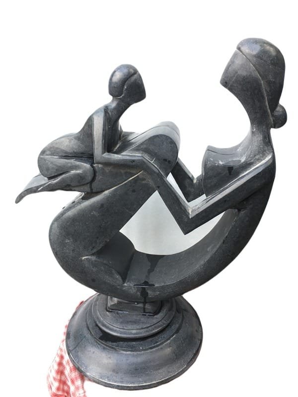Unique Abstract Stone Statue - Channel M2 Art Studio